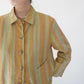 90s "harve benard" Striped Linen Shirt,Jacket