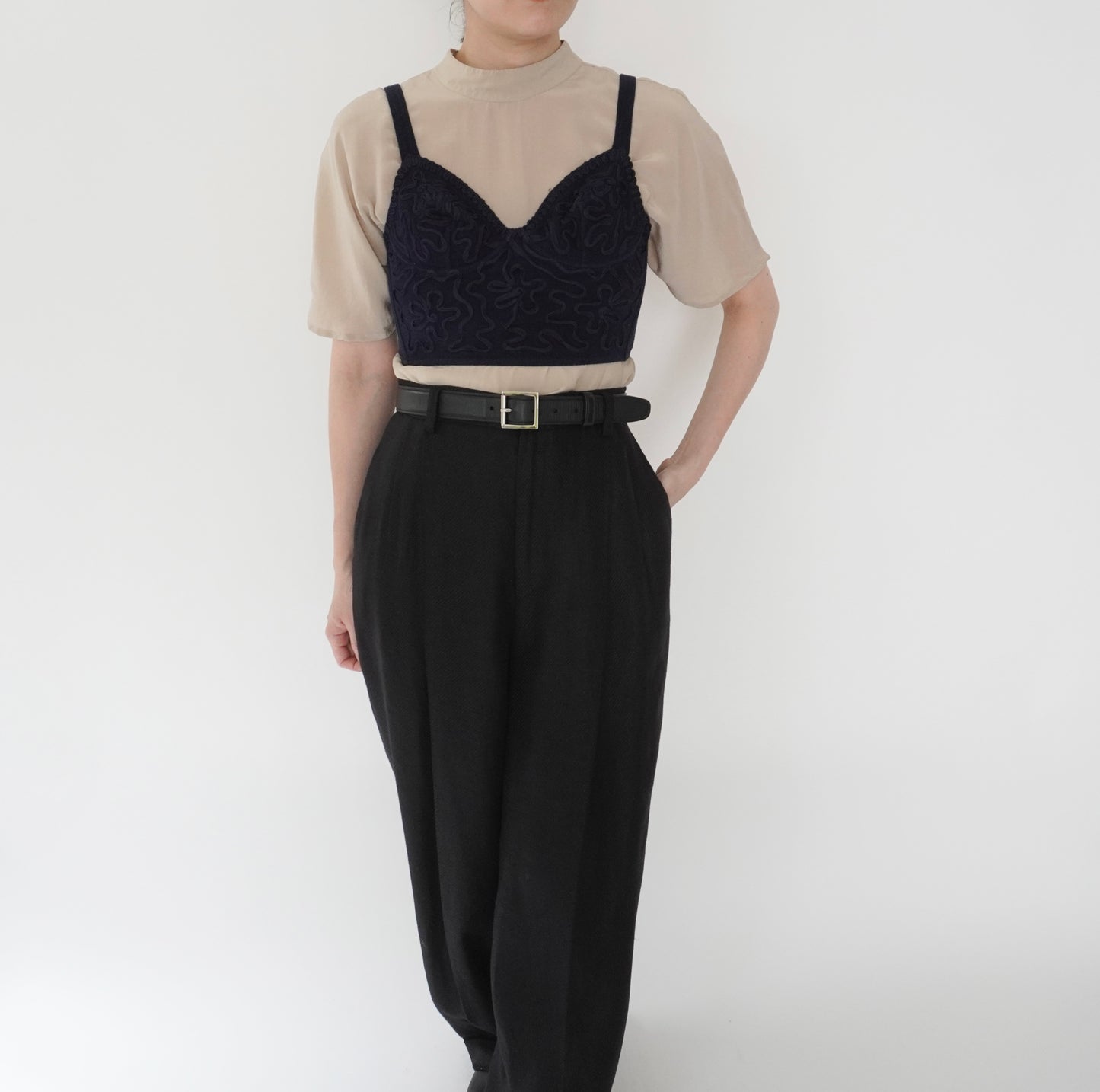 90s Embroidery Top Made in Italy