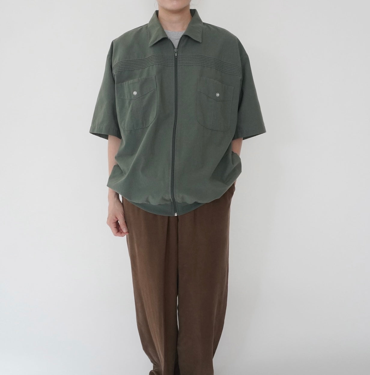 90s Khaki Design Shirt, Jacket