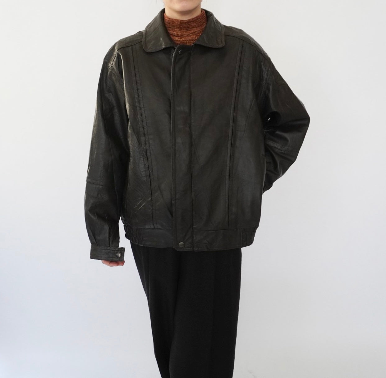 90s Leather Jacket Made in France