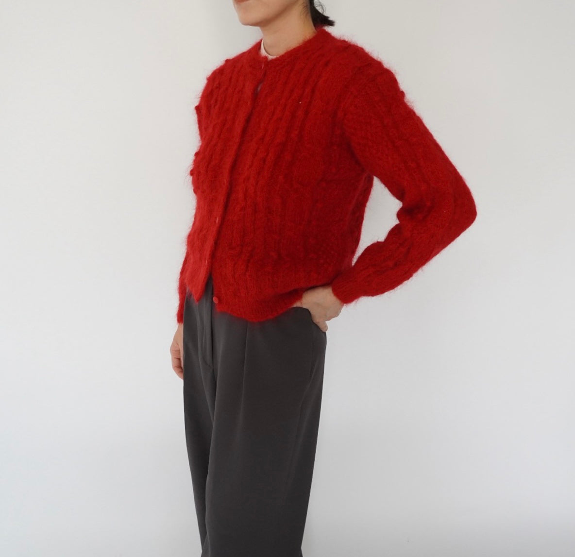 80s Red Cardigan