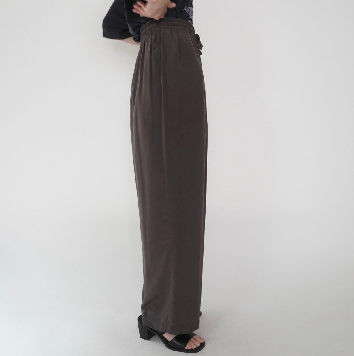 90s Silk Wide Pants