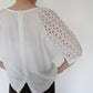 80s Cut Lace Design Blouse