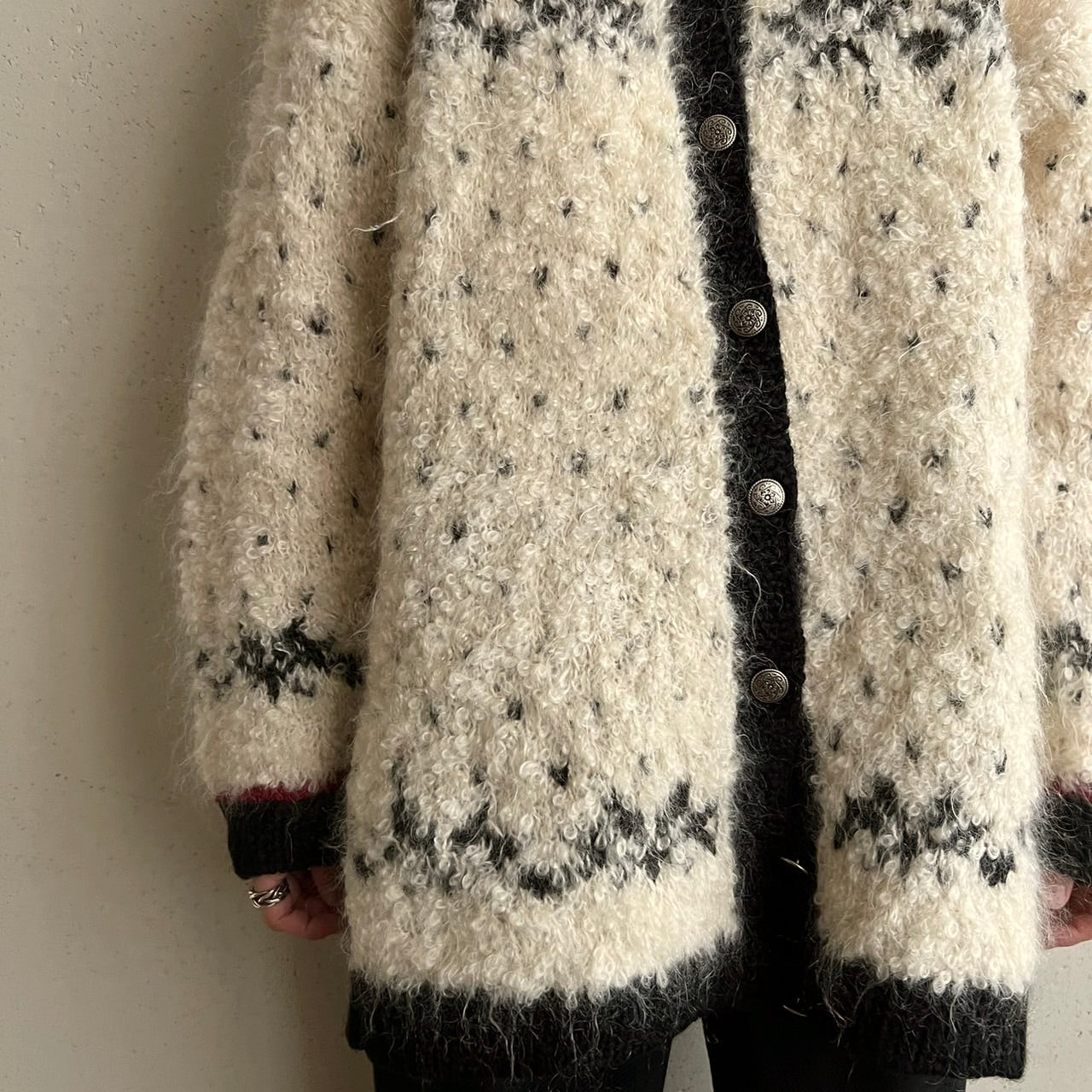 90s Mohair Hand Knit Cardigan