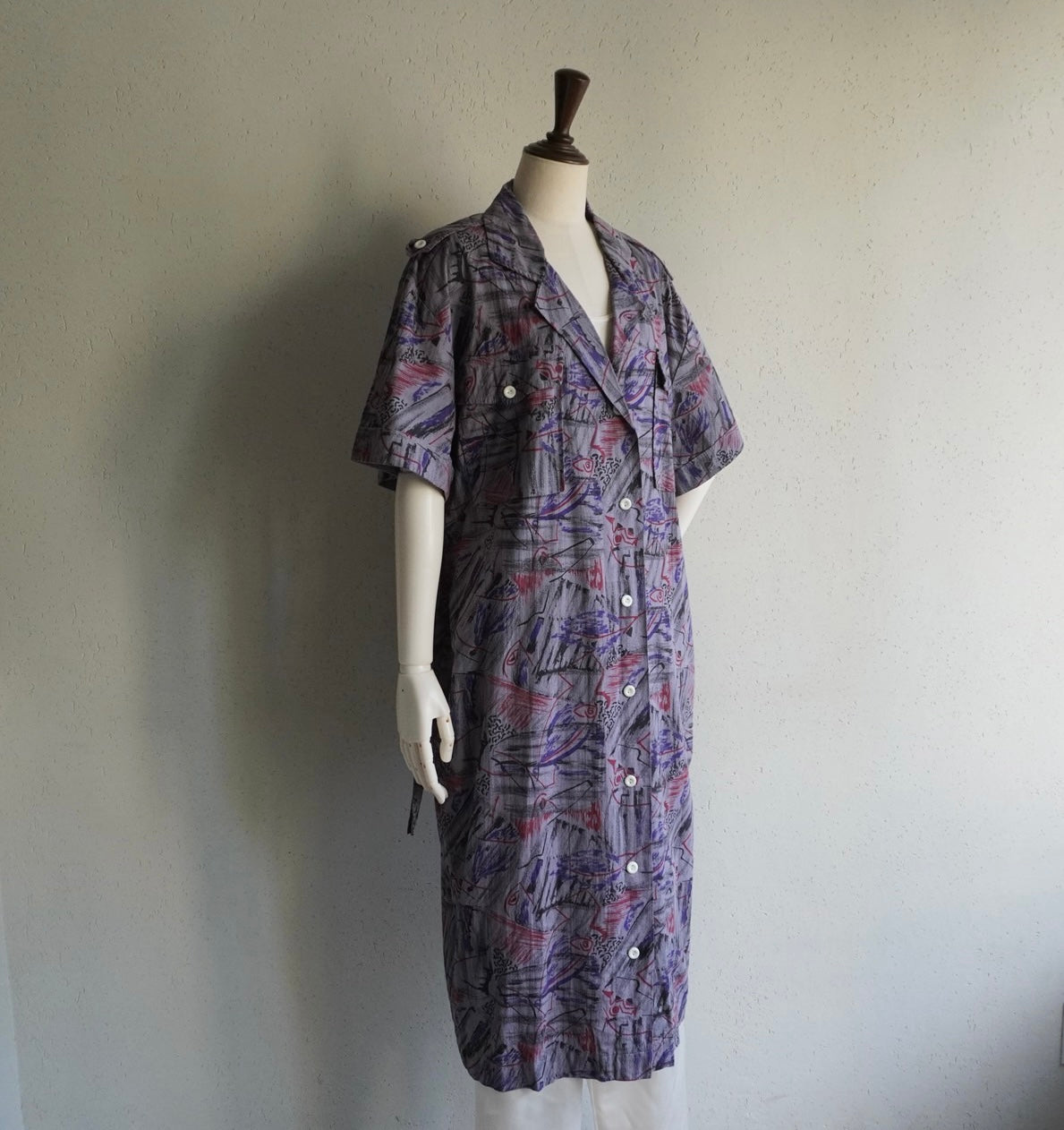 80s EURO Printed Dress