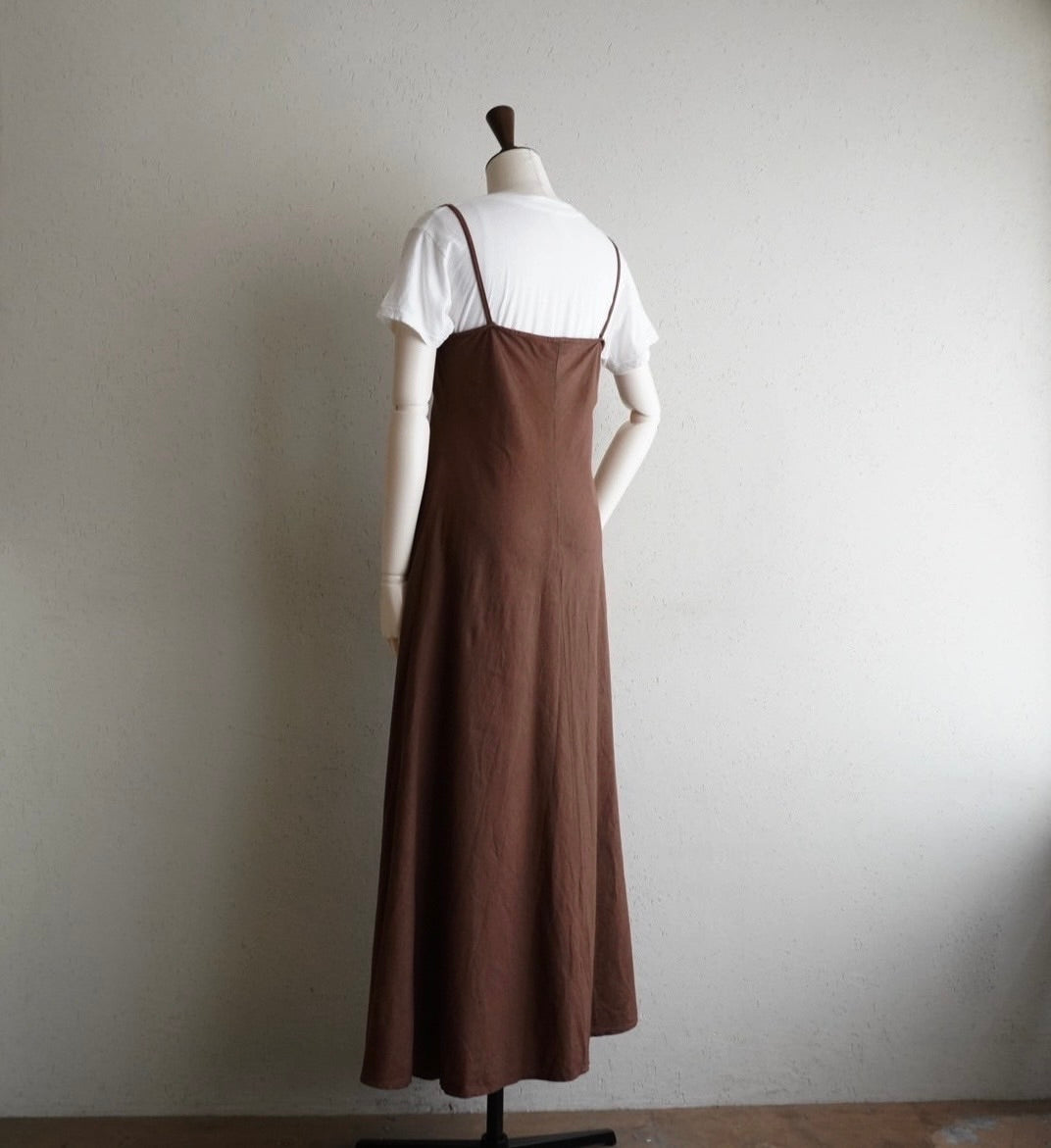 90s Brown Linen Dress Made in Italy