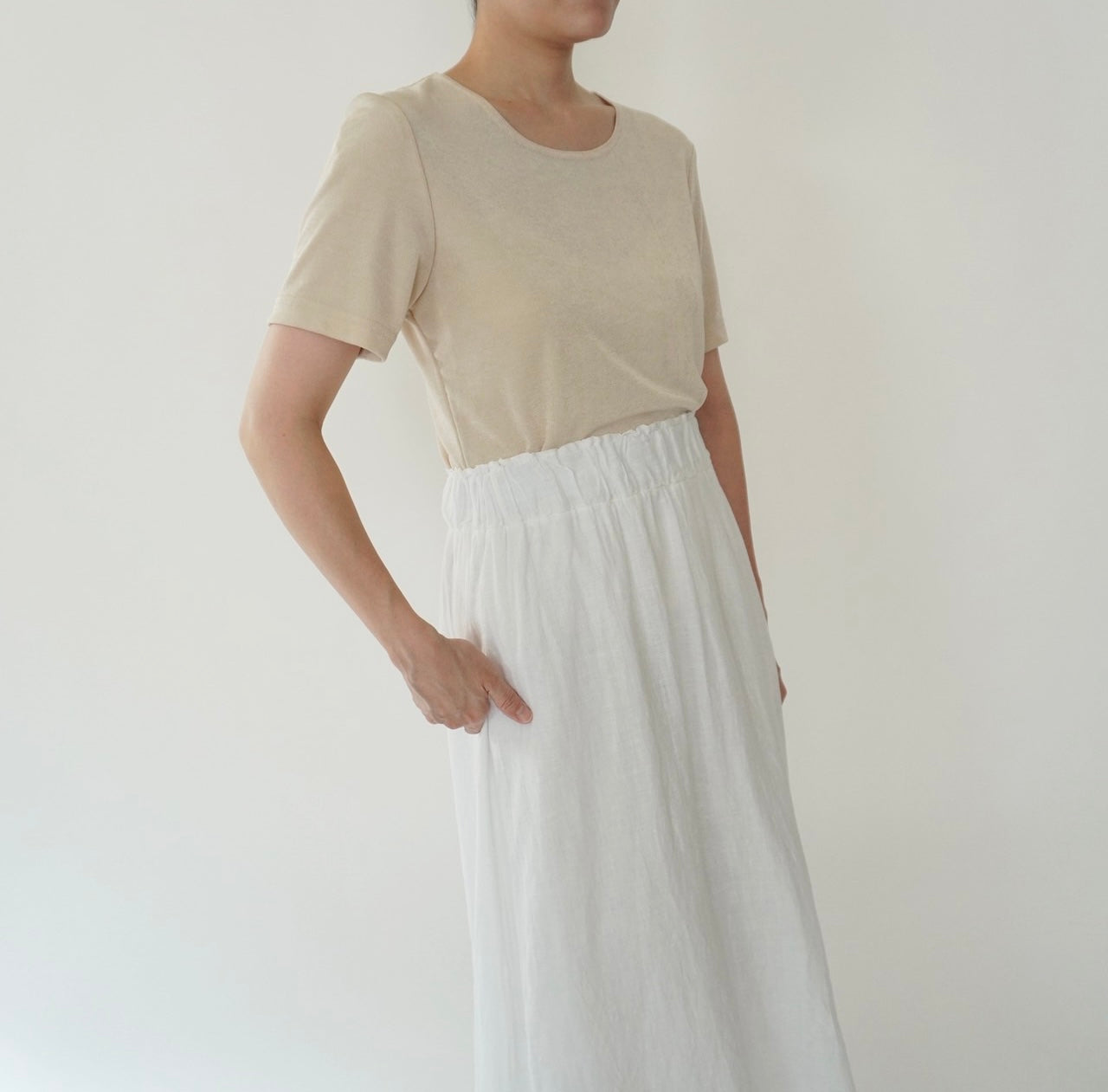 90s Beige Top Made in USA