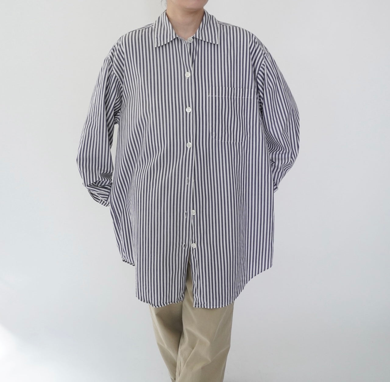 90s "GAP" Striped Long Cotton Shirt