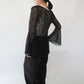 90s Black Sheer Design Top