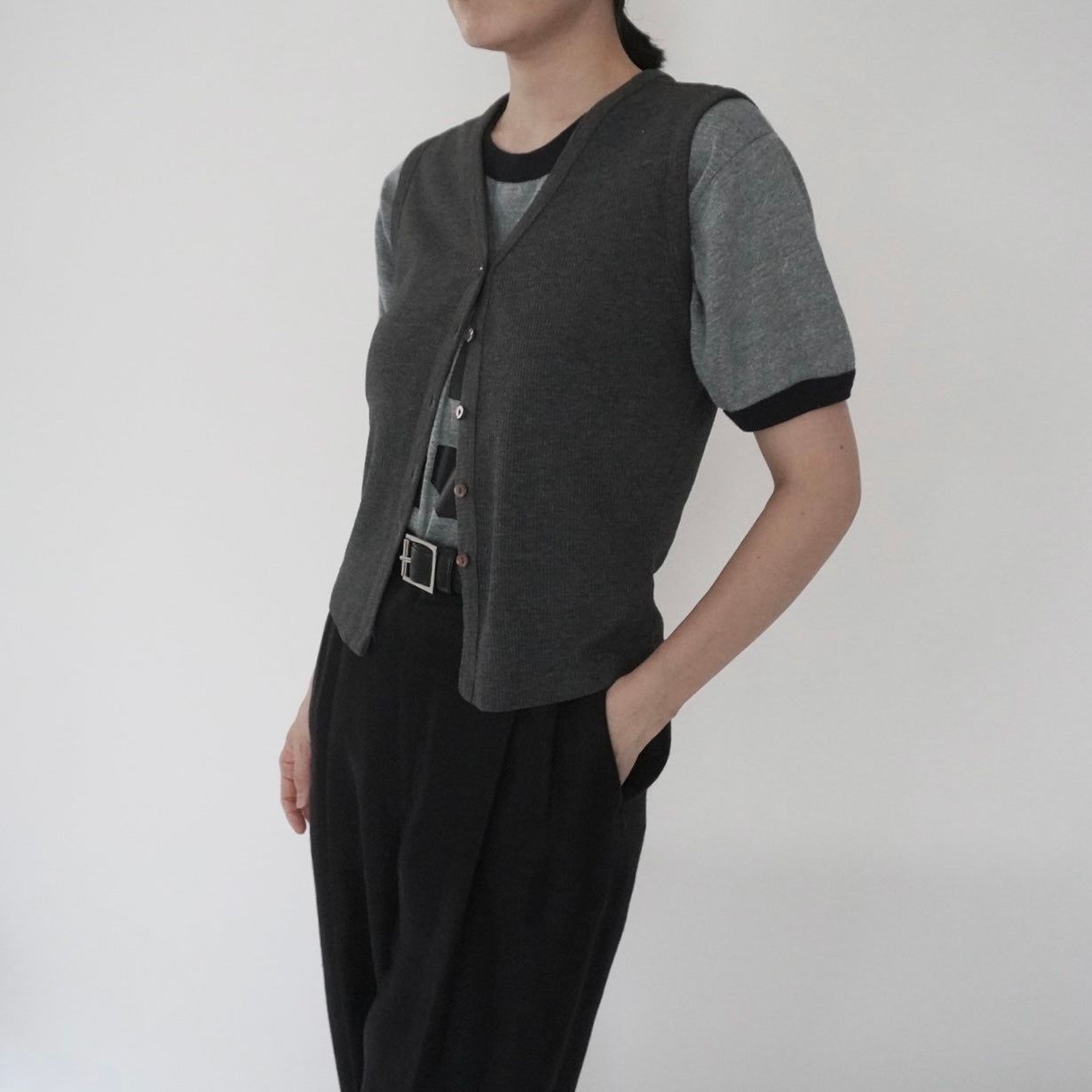 90s C.Gray Ribbed Top
