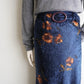 90s Printed Velor Skirt Made in Italy