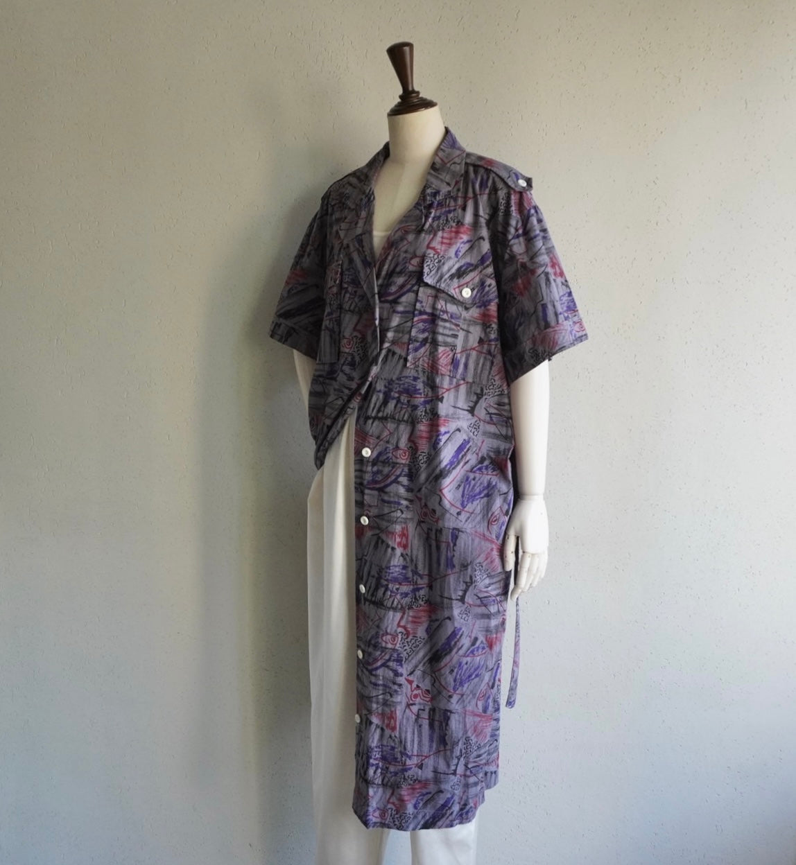 80s EURO Printed Dress