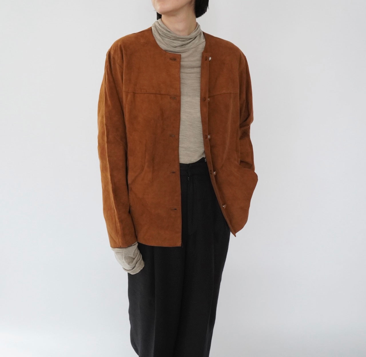 90s Suede Blouse, Jacket
