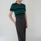 90s Silk Striped Top