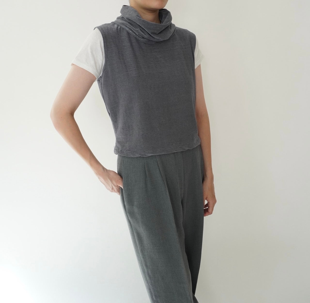 90s Hi Neck Design Top Made in USA