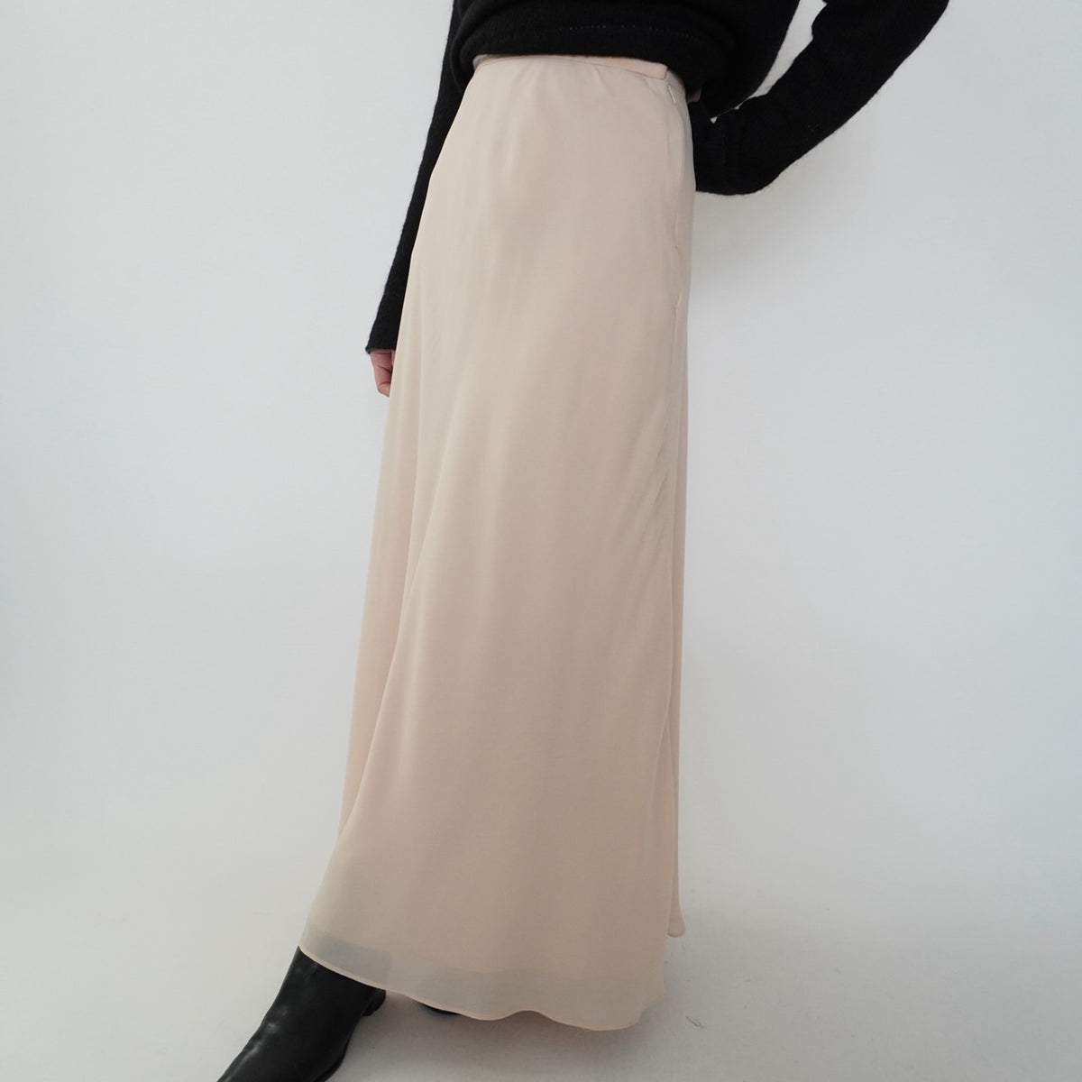 90s Sheer Maxi Skirt Made in USA