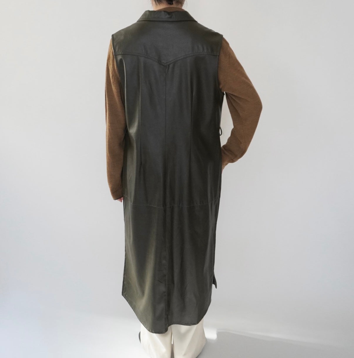 90s Faux Leather Dress Made in Italy