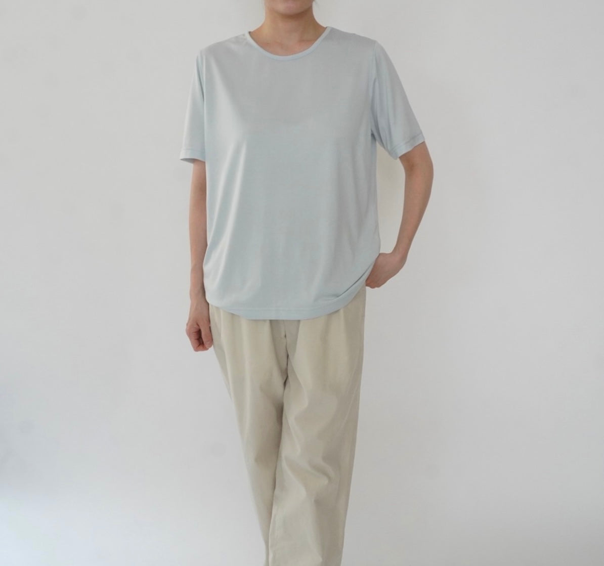 90s Light Blue Top Made in USA