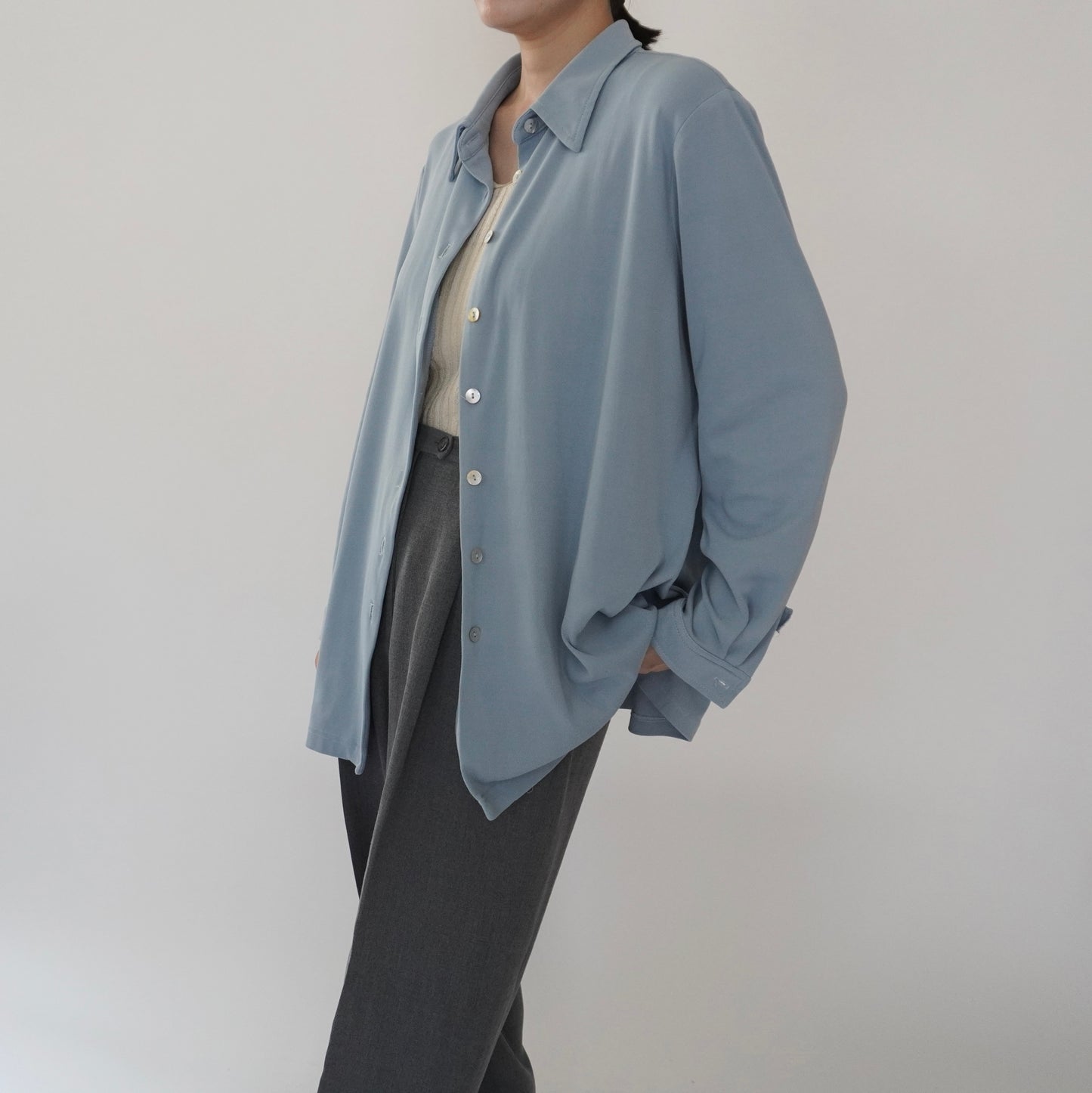 90s Light Blue Shirt Made in USA
