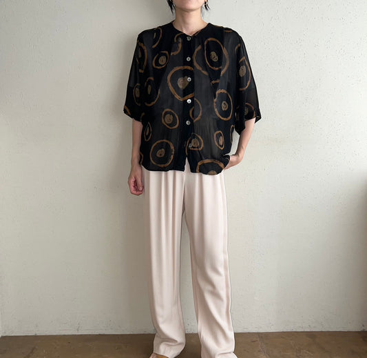 90s EURO  Printed Blouse