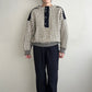 80s Black x White Knit Made in  Norway