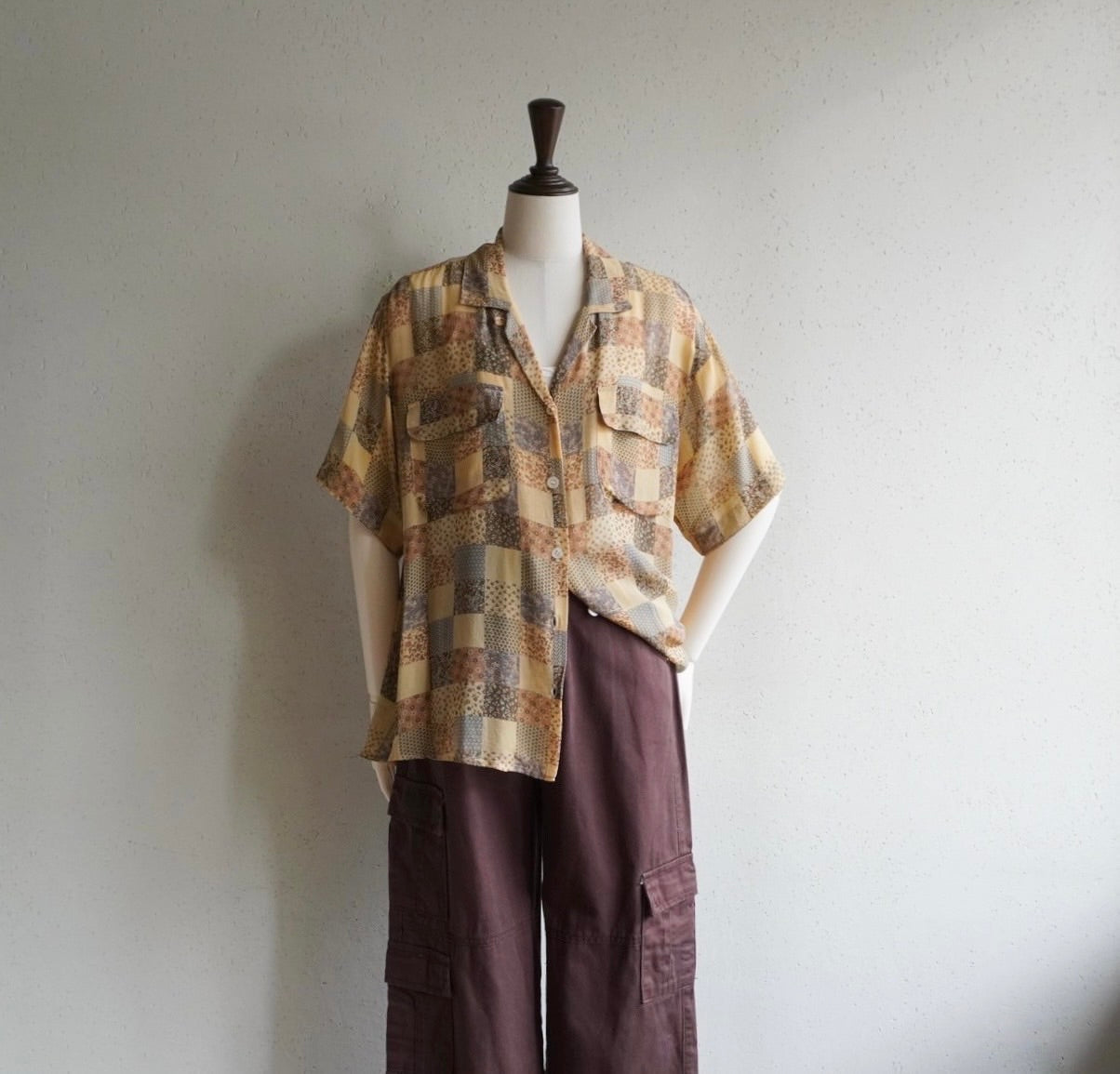 90s"NORTON & WILSON"  Printed Silk Shirt Made in Italy