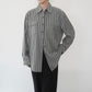 90s Gray Striped Shirt