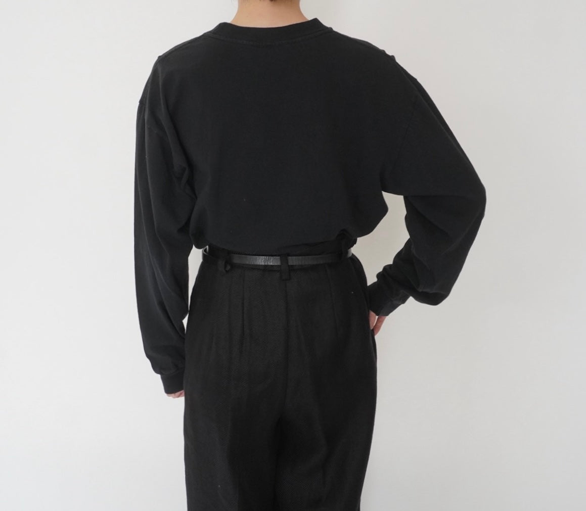 90s Embroidery Long Sleeves T-shirt Made in USA