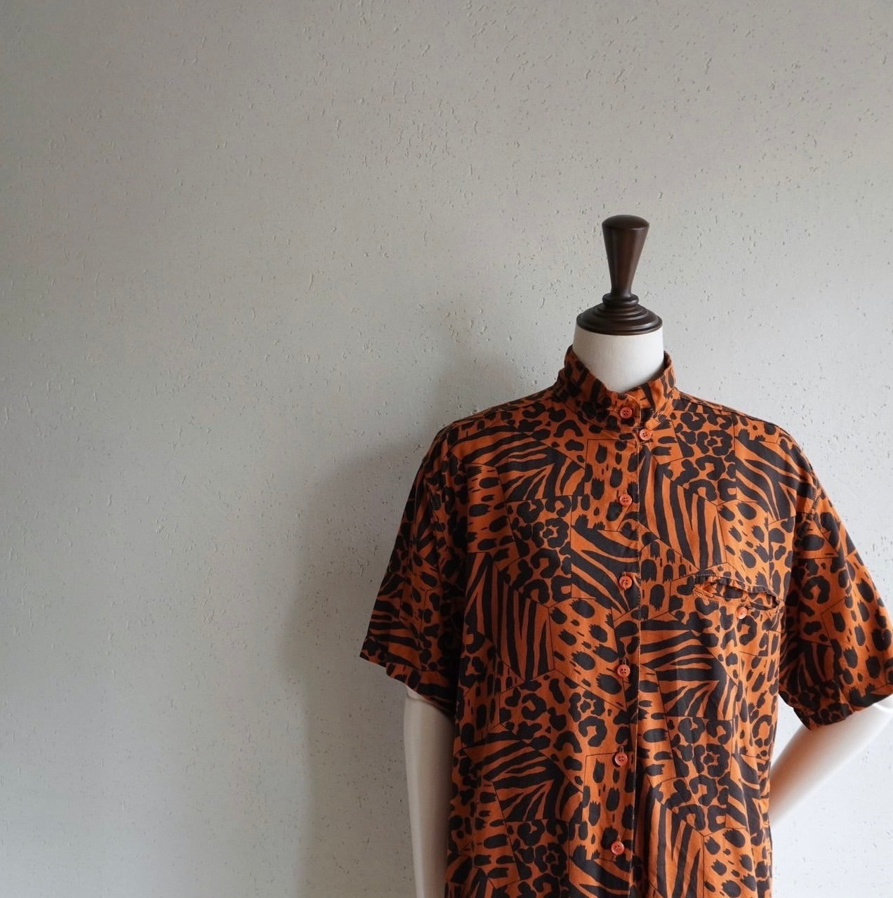 90s Printed Rayon Shirt