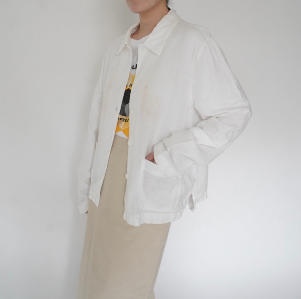 90s Linen Jacket Made in USA