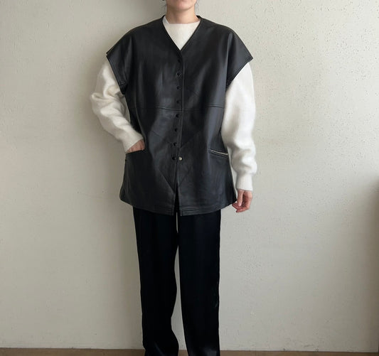 90s Faux Leather Vest
