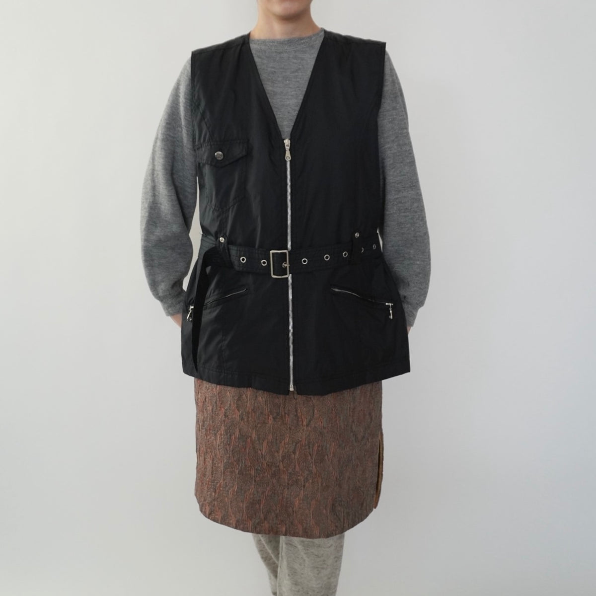 90s EURO Black Design Vest