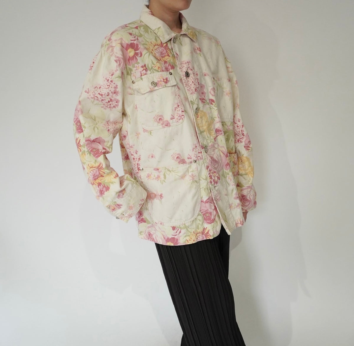 90s " Ralph Lauren" Flower Pattern Jacket