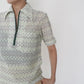 70s Pattern Zip Top