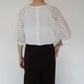 80s Cut Lace Design Blouse