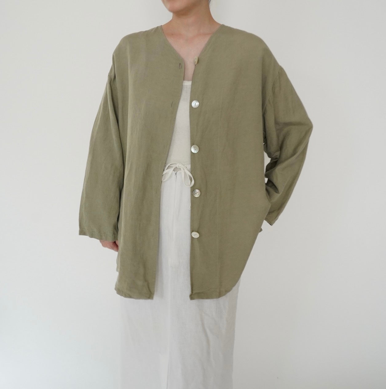 90s Light Khaki Blouse,Jacket