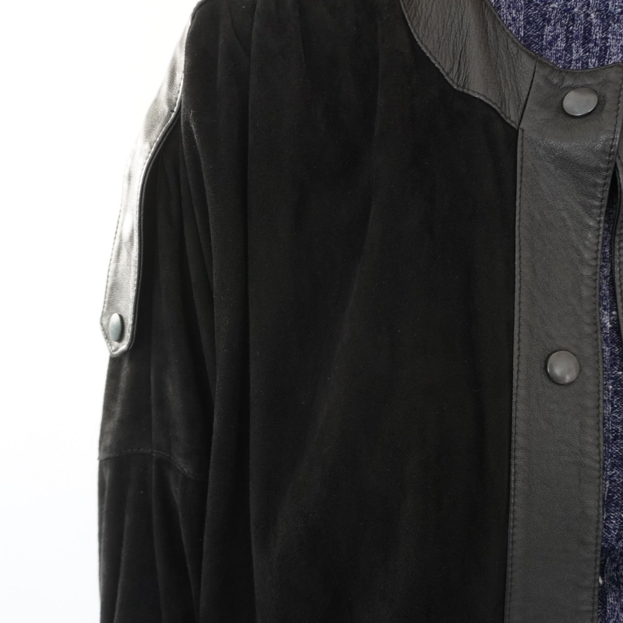 80s EURO Design Suede x Leather Jacket