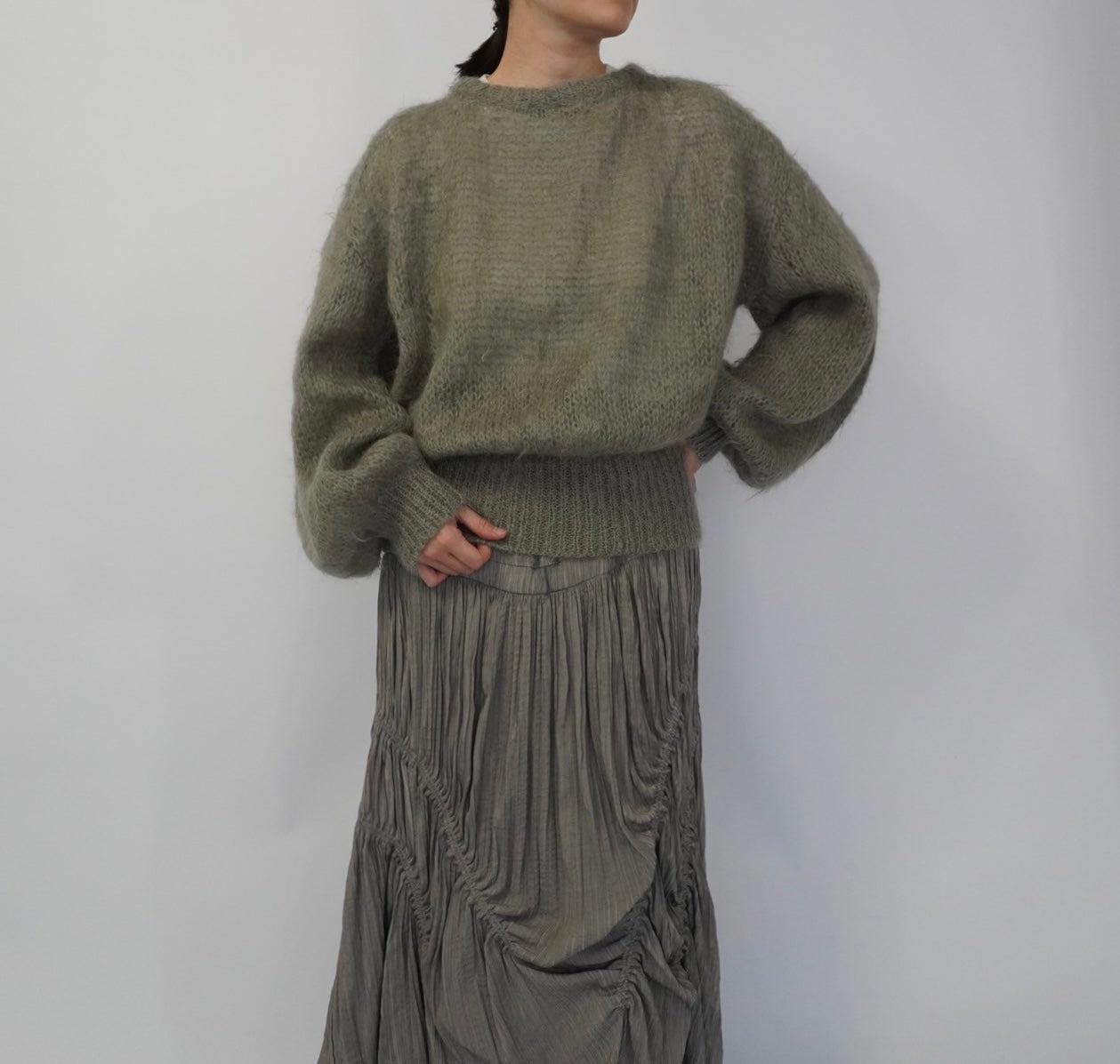 80s Sage Gray Knit