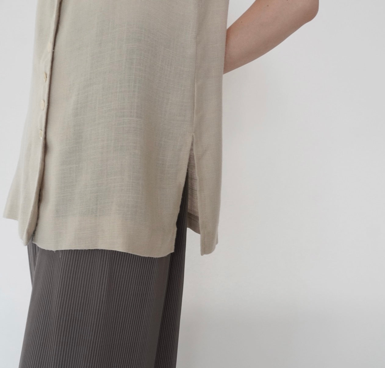 90s Beige Vest Made in USA