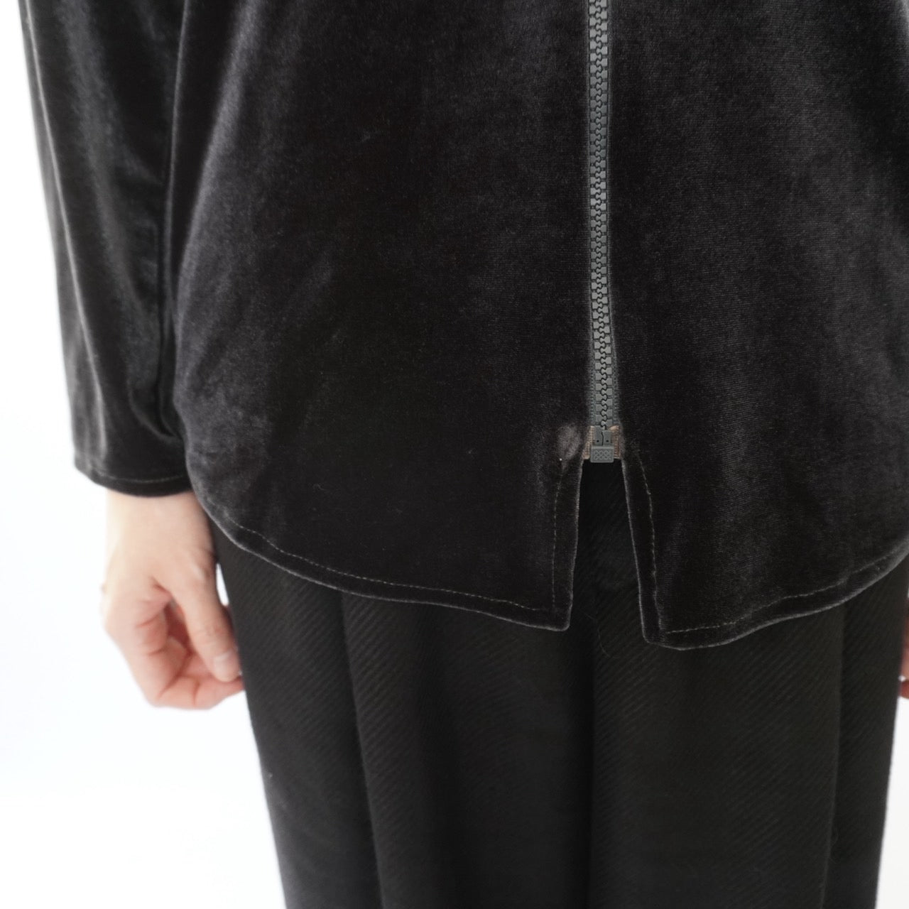 70s Zipped Velour Top