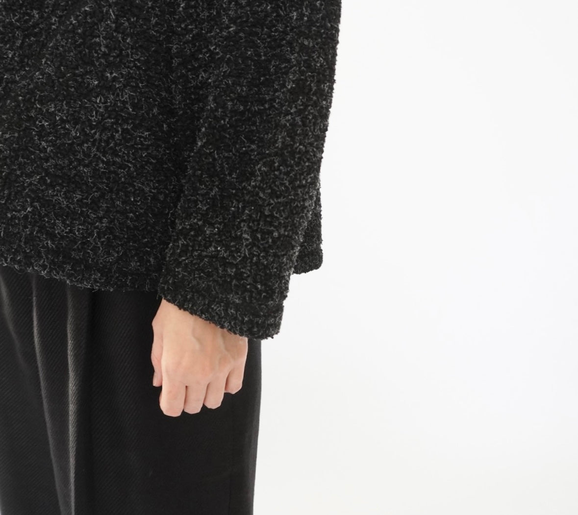 90s Black x White  Fleece Top