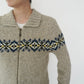 90s Pattern Zip Knit Made in USA