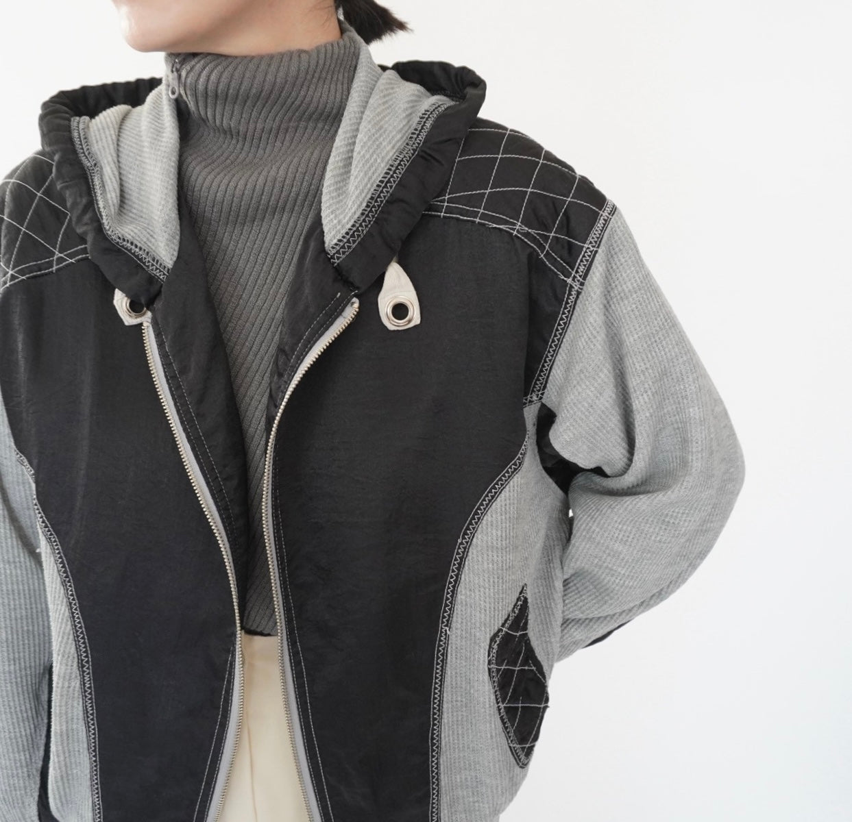 90s  Two Tone Design Light Jacket
