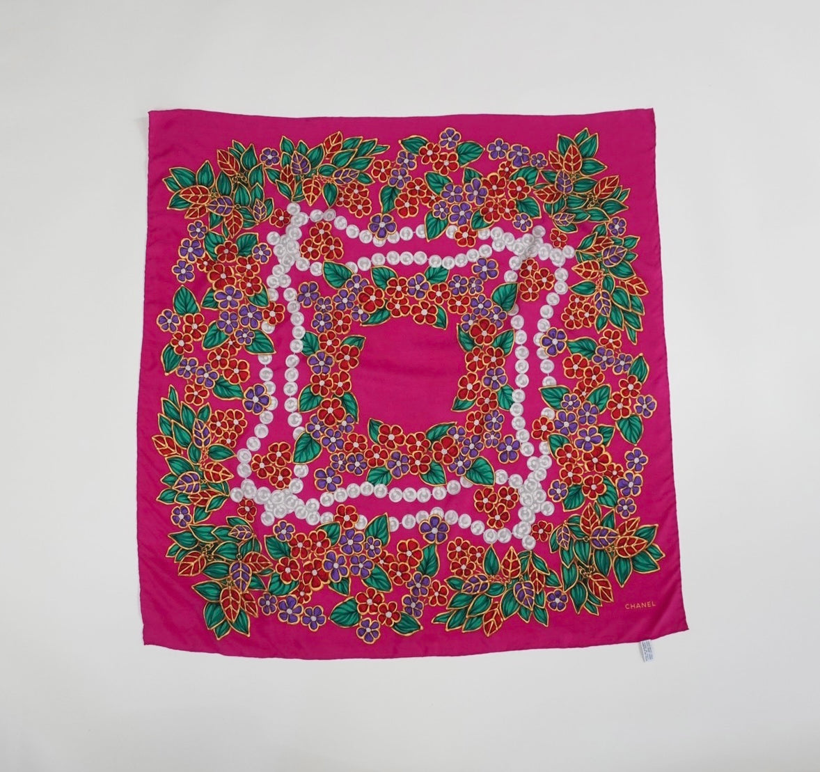 ”CHANEL” Silk Scarf Made in Italy
