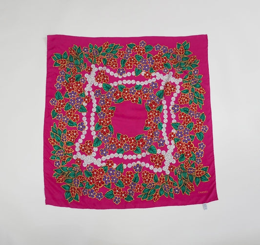 ”CHANEL” Silk Scarf Made in Italy