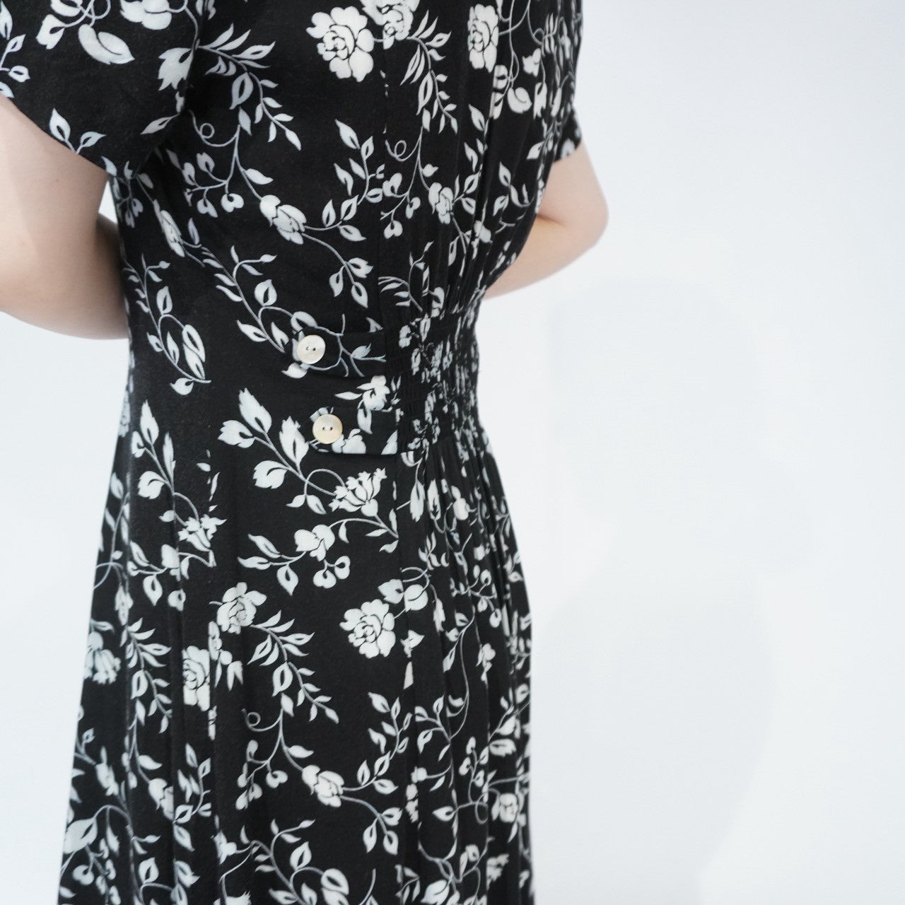 90s Floral Print Maxi Dress