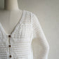 90s White Crochet Cardigan