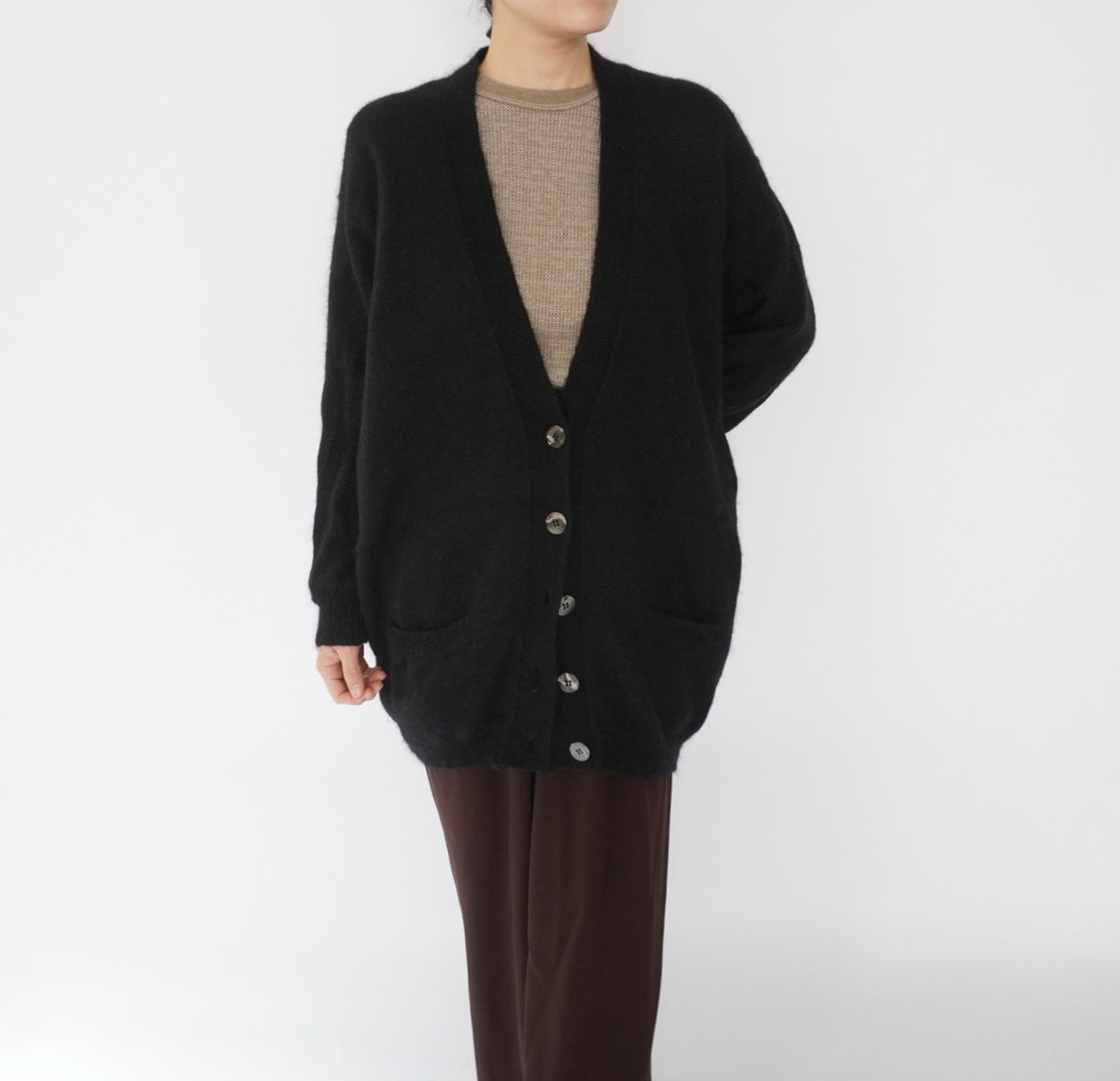 90s EURO Mohair Long Cardigan