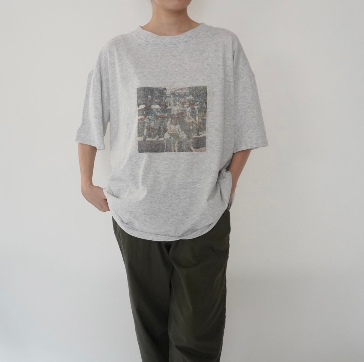 90s Photo Printed T-shirt Made in USA