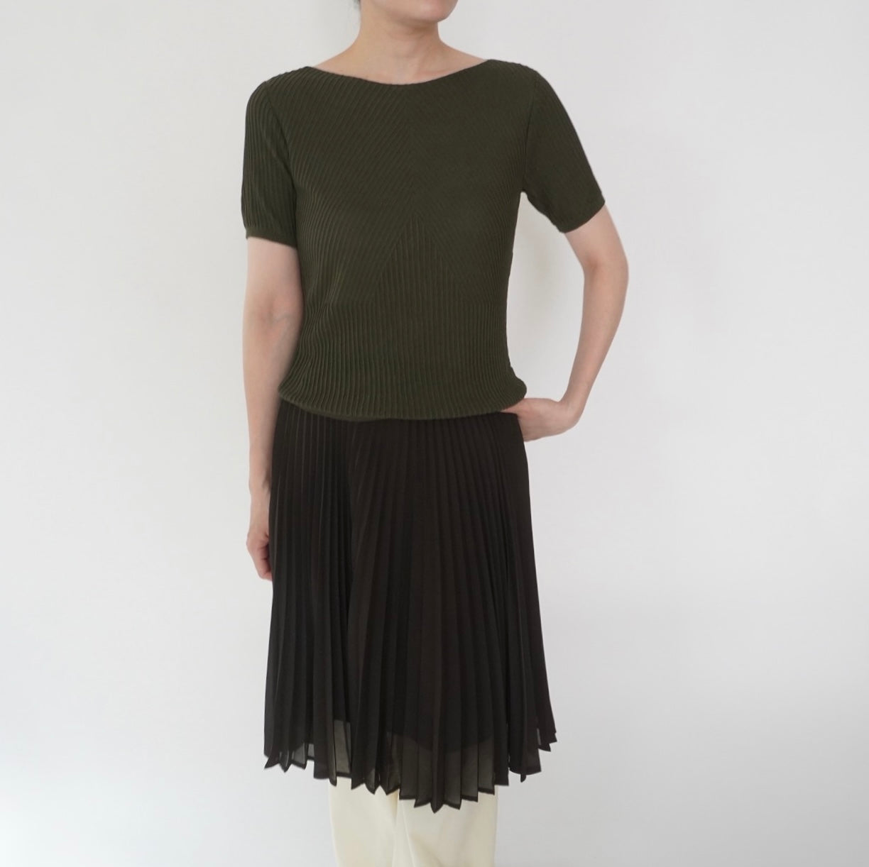 90s Silk Ribbed Top
